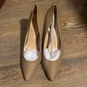 Jessica Simpson Carpena Nude Fawn Heel Pump Size 10